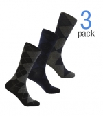 3-Pack Argyle Classic Dress Slack Sock